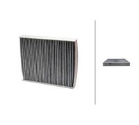 Fits HELLA 8ZC 366 122-011 cabin carbon filter. VAG antibacterial.
