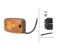 HELLA VALUEFIT 2PS 357 008-011 Side Marker Light - LED - 24/12V - Screw Connection/mounting - Lens Colour: Yellow - Cable: 500mm - Plug: open cable ends - Lateral Mounting - Quantity: 1