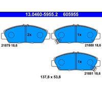 Brake Pad Set, disc brake ATE 13.0460-5955.2 for ROVER 600 I (RH) 2.0 1993-1999