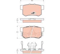 FITS HONDA ACCORD VIII 2.4 I BRAKE PAD SET, DISC BRAKE GDB3438 TRW