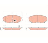 FITS HONDA CR-V I 2.0 16V 4WD BRAKE PAD SET, DISC BRAKE GDB3325 TRW