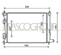 PRASCO HN202R003 Engine radiator