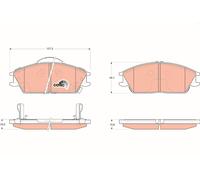 FITS HYUNDAI ACCENT SALOON 1.3 I 12V BRAKE PAD SET, DISC BRAKE GDB3331 TRW