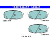 ATE Brake Pad Set 13.0470-5742.2 - Disc Brake for Hyundai & Kia (i30, i30 I, K3 II, Avante, Elantra)