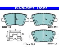Brake pads 13.0470-5537.2 ATE for HYUNDAI i30 i30 FASTBACK