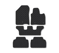 Fits Hyundai Santa Fe (2018-2024) 3mm Rubber Car Mats | Tailored Fit Durable Floor Mats Full Coverage Protection Waterproof Accessories Easy Clean Anti Slip Made in the UK