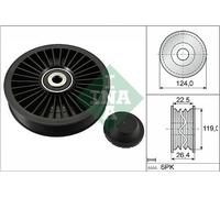 Fits INA 532 0242 10 DEFLECTION/GUIDE PULLEY, V-RIBBED BELT DE Stock