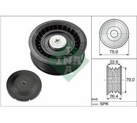 Fits INA 532 0344 10 DEFLECTION/GUIDE PULLEY, V-RIBBED BELT DE Stock