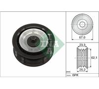 Fits INA 532 0619 10 Deflection/Guide Pulley, V-ribbed belt DE stock