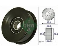 Fits INA 532 0730 10 DEFLECTION/GUIDE PULLEY, V-RIBBED BELT DE Stock