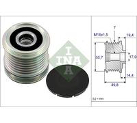 Overrunning Alternator Pulley fits MERCEDES CLC180 CL203 1.8 08 to 11 M271.946