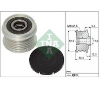 INA 535 0329 10 Alternator clutch pulley