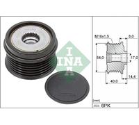 INA 535 0334 10 Alternator Freewheel Clutch