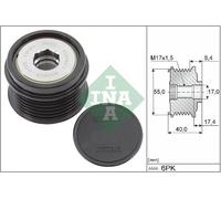 INA 535 0336 10 Alternator Freewheel Clutch