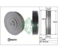 Crankshaft pulley with vibration damper 544 0009 20 INA for RENAULT MEGANE I