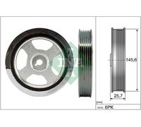 Crankshaft Pulley fits HYUNDAI ACCENT RB 1.4 1.6 2010 on Belt INA 231232B720 New