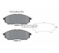 FITS INFINITI EX 25 BRAKE PAD SET, DISC BRAKE 2369801 TEXTAR