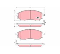 FITS INFINITI EX 25 BRAKE PAD SET, DISC BRAKE GDB3392 TRW