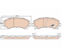 FITS ISUZU RODEO I 2.5 DITD BRAKE PAD SET, DISC BRAKE GDB3545 TRW