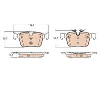 FITS JAGUAR E-PACE 2.0 P200 AWD BRAKE PAD SET, DISC BRAKE GDB2110 TRW