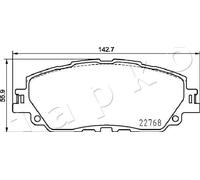 BRAKE PAD SET DISC BRAKE 502026 FOR SUZUKI LEXUS TOYOTA RAV/4/VAN CAMRY C-HR UX
