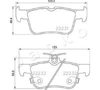 Fits JAPKO 510300 BRAKE PAD SET, DISC BRAKE