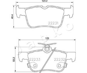Fits JAPKO 510300 BRAKE PAD SET, DISC BRAKE