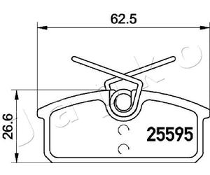 Fits JAPKO 510705 BRAKE PAD SET, DISC BRAKE