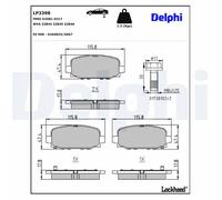 FITS JEEP COMPASS 1.4 MULTIAIR BRAKE PAD SET, DISC BRAKE LP3398 DELPHI