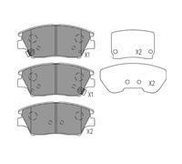 BRAKE PAD SET DISC BRAKE KBP-7510 FOR SSANGYONG XLV/VAN/SUV TIVOLAN TIVOLI/AIR