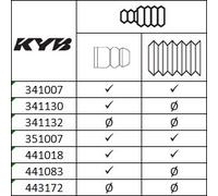 KYB Shock Absorber Rear Axle Twin Tube Oil Left Right For Vw Golf 441018