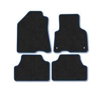 Fits Kia Soul (2019-2024) [Electric] Carpet Car Mats | Blue Edge Trim Tailored Fit Floor Mats Full Coverage Protection Accessories Easy Clean Anti Slip Made in the UK