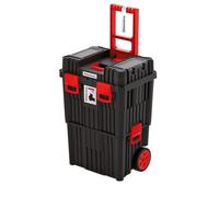 Rolling Workshop Tool Box with Clamping Fasteners Modular Reinforced Wall Structure 45 x 36 x 64 cm (with Plastic Closure)