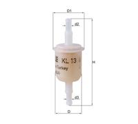 Knecht Filter Fuel Filter KL 13 OF, fits FIAT PANDA 8 9 1.0 80 to 94, Mahle 4323062 82428006 4325601