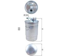 Mahle Original Fuel Filter KL554D - 8E0127401/8E0127401D/8E0127435A - Fits VW Golf Mk4, Audi A4