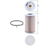 Mahle Original Fuel Filter KX 344D - Filter Insert for Honda Civic IX, Accord VIII, CR-V III