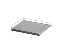 Mahle Original Cabin Filter LA 408 - Particulate/Pollen Cabin Air Filter for Suzuki Grand Vitara II