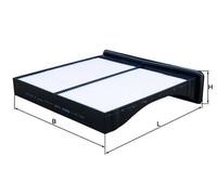 Pollen Cabin Air Filter element LA461 / 70387482 Replaces Wp2032 by Mahle