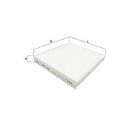 Mahle Original Pollen Cabin Filter – Ford Ranger TKE TDCi 3.2D (2011-on) – 1718237 – New