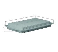 Mahle Original Air Filter Insert LX1612 – 316mm x 44mm – Fits Toyota, Lexus