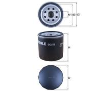 MAHLE OC 272 Oil Filter | Compatible with: Alfa Romeo 145, 146, 147, 155, 156, 156 Sportwagon, 166, GT, GTV, Spider, Fiat Bartta, Coupe
