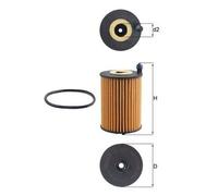 Oil filter Filter Insert OX 1266D MAHLE for AUDI A6 C8 A6 C8 Avant A7 Sportback