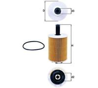 Mahle Original Oil Filter OX 188D with Gasket Set