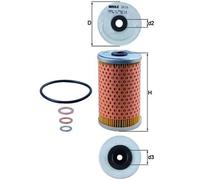 MAHLE OX 34D Oil Filter - Oil Filter with Gasket / Gasket Set