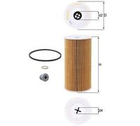 Mahle Original Oil Filter Insert OX 365/1D KNECHT - for Lancia, Jeep, Chrysler
