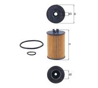 MAHLE OX 382D Oil Filter - Oil Filter with Gasket/Gasket Set