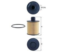 Mahle Original Oil Filter for Opel Combo B05 1.6D/2.0D 2012-on 0650111/650111/95511489