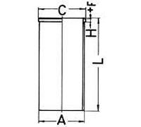 Fits KOLBENSCHMIDT 89 025 190 Cylinder Sleeve DE stock