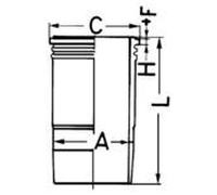 CYLINDER LINER 89858110 FOR D 226 B-2 2.1L 2cyl TD226B-3 D226B-3/T3 3.1L 3cyl