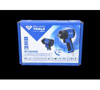 BRILLIANT TOOLS Mini Impact Wrench Compressed Air 1/2 Inch BT160400 1,240 Nm I Compressed Air Impact Wrench Adjustable in 3 Levels I High Performance Double Hammer Impact Mechanism